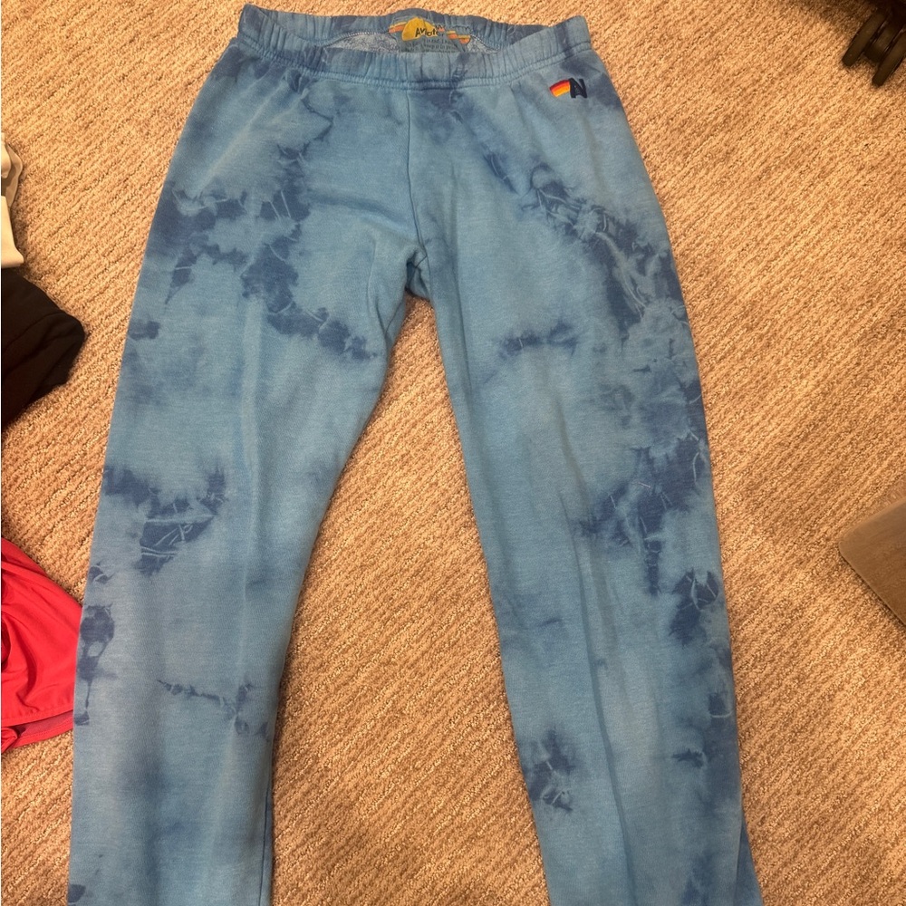 Aviator Nation Blue Tie-Dye Sweatpants